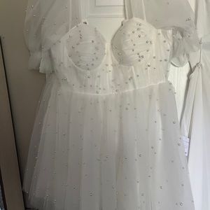 Ava gown white Pearl dress